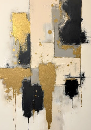 BLACK & GOLD ABSTRACT