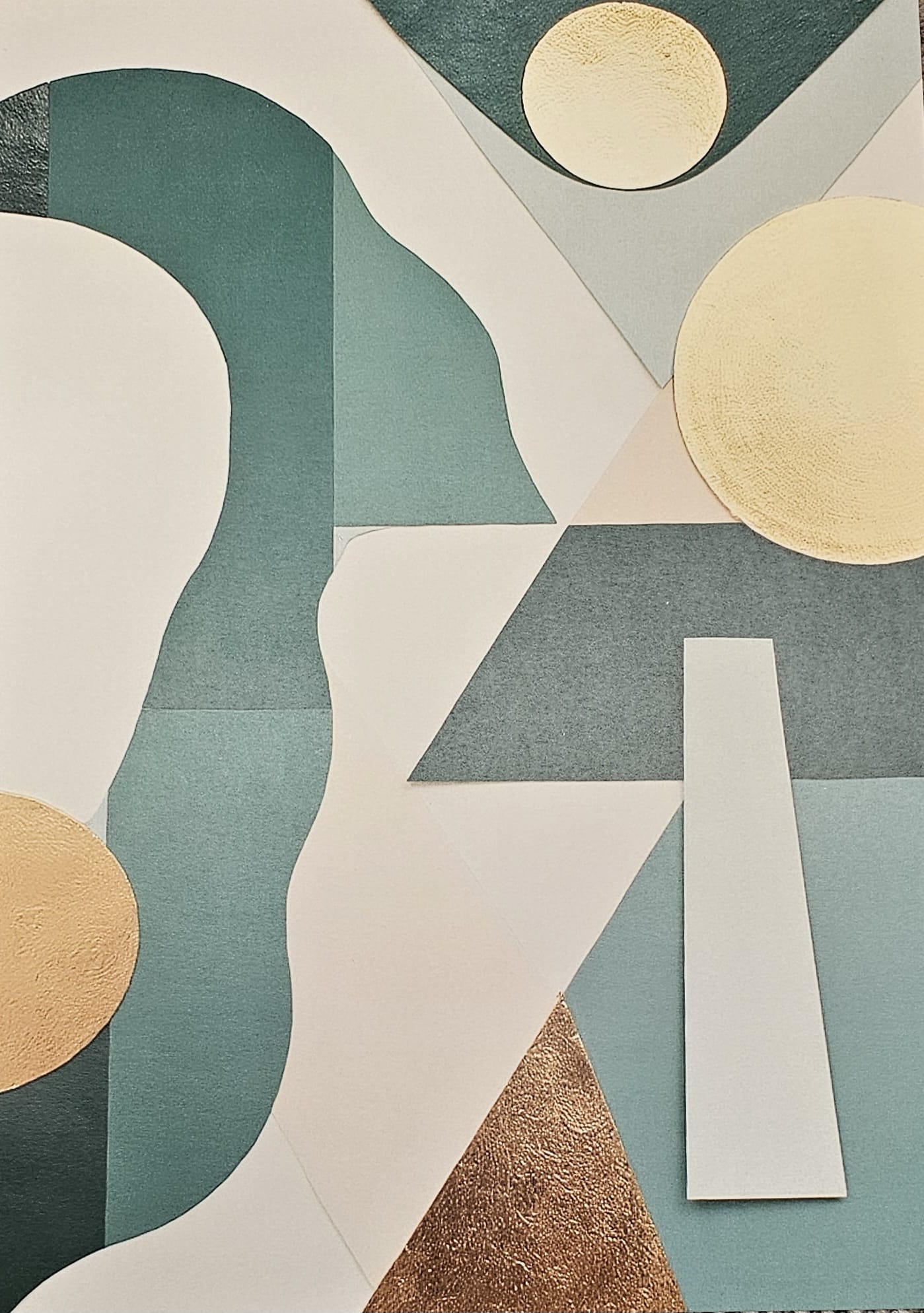GREEN & GOLD ABSTRACT