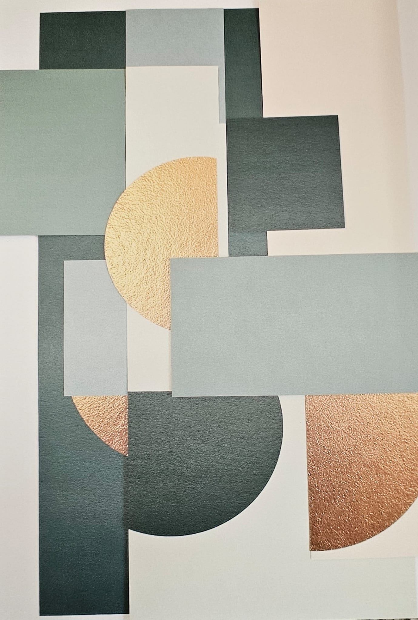 GREEN & GOLD ABSTRACT
